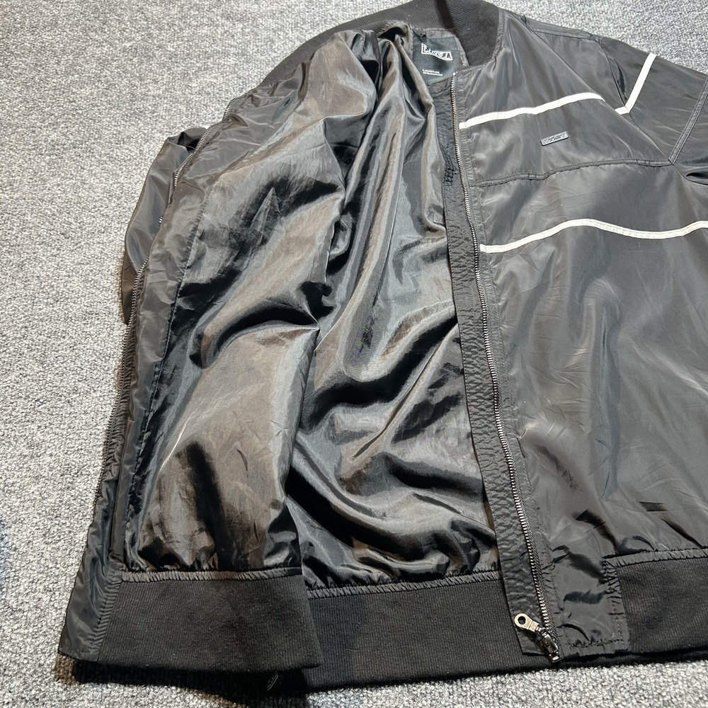 Ezekial Jacket Mens Large Black Full Zip Hooded Jacket Pockets Windbreaker - Picture 8 of 9